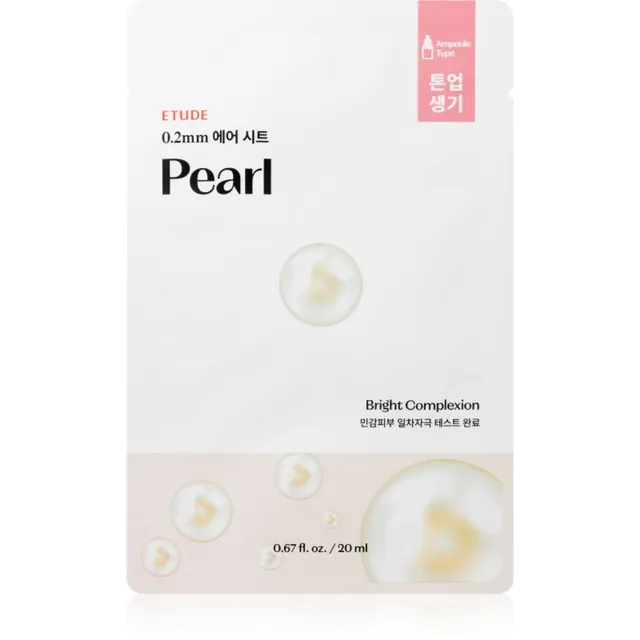 ETUDE 0.2 Therapy Air Mask Pearl Kirgastav näo lehtmask taaselustava toimega 20 ml