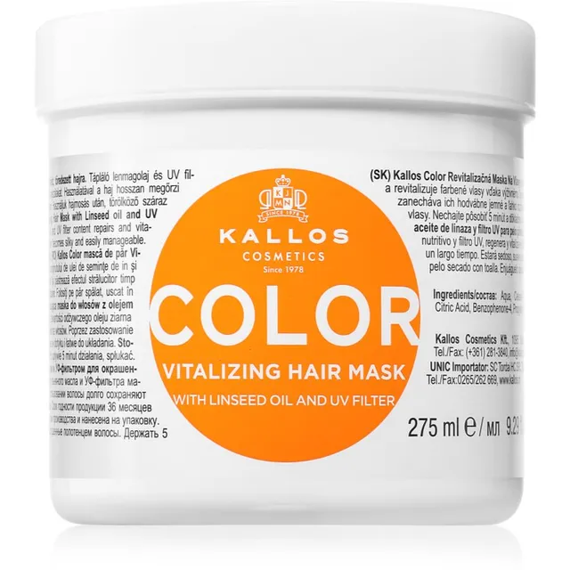 Kallos KJMN Professional Color Mask värvitud juustele värvide segu 275 ml