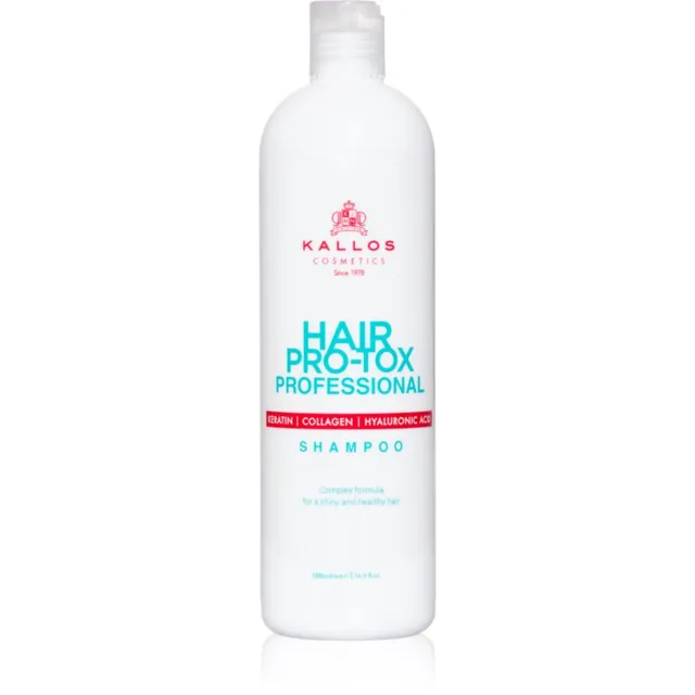 Kallos Hair Pro-Tox Šampoon keratiiniga kuivadeleja kahjustatud juustele 500 ml