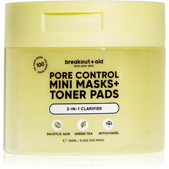 breakout + aid Pore Control Mini Masks + Toner Pads toniseerivad padjad salitsüülhappega 100 tk