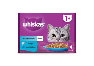 Kiisueine WHISKAS1a.+kala tarretis 4x85g