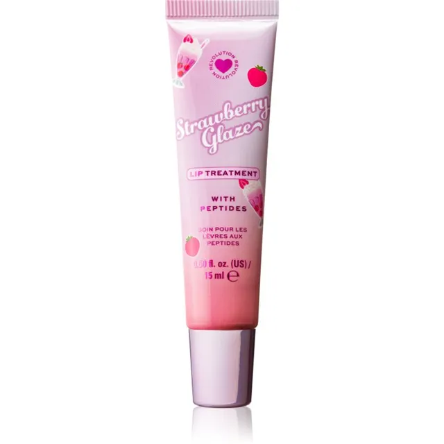 I Heart Revolution Milkshake Strawberry Glaze Toitev ja täiustav huulepalsam peptiididega 9 ml