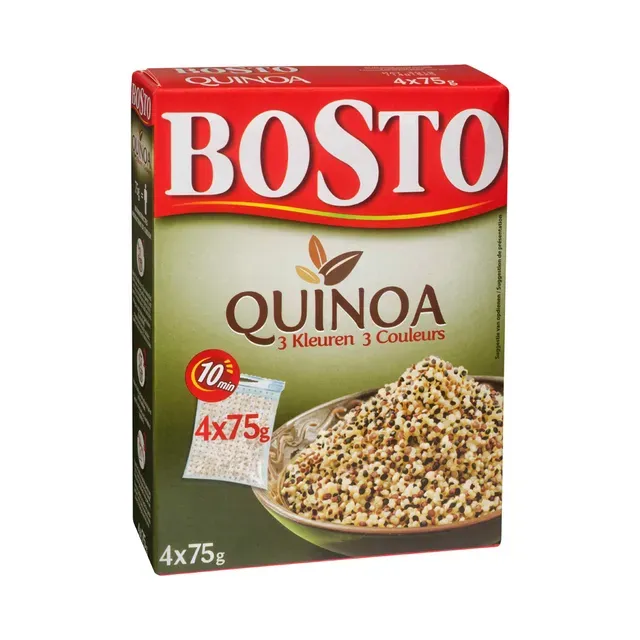 Quinoa, kolmevärviline 4x75g, BOSTO, 300 g
