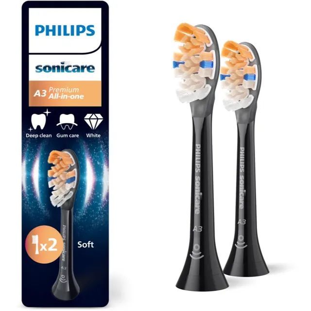 Philips Sonicare Premium All-in-One HX9092/88 Hambaharja varuharjapead Black 2 tk