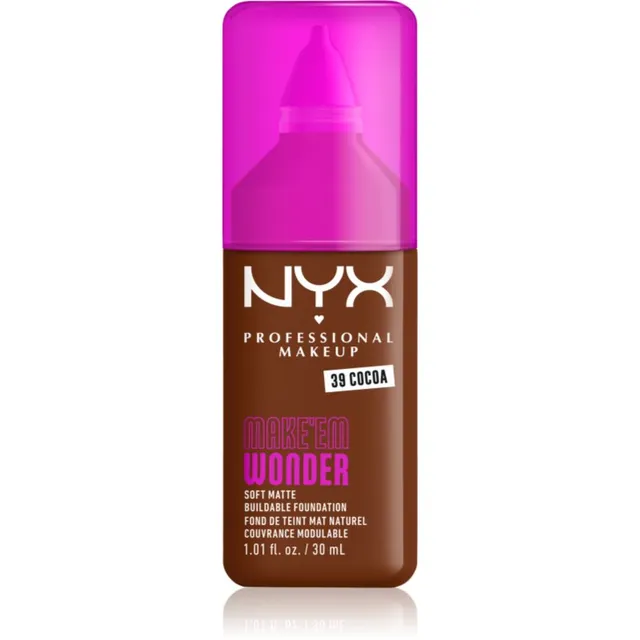 NYX Professional Makeup Make ‘Em Wonder Kerge matistav jumestuskreem varjund 39 Cocoa 30 ml