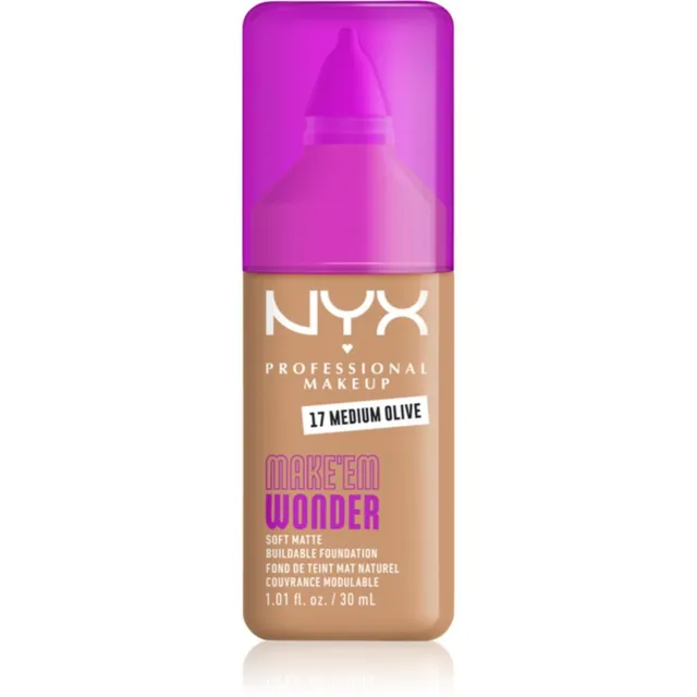NYX Professional Makeup Make ‘Em Wonder Kerge matistav jumestuskreem varjund 17 Medium olive 30 ml