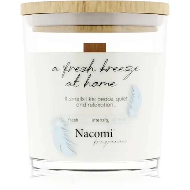Nacomi Soy Candle Home Fragrances lõhnaküünal puidust taht 140 g