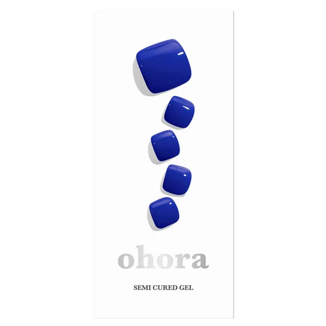 OHORA Semi Cured Gel Pedicure Strips P Cobalt Blue 30pcs