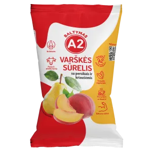 A2 kohupiim virsiku ja pirnidega 100g
