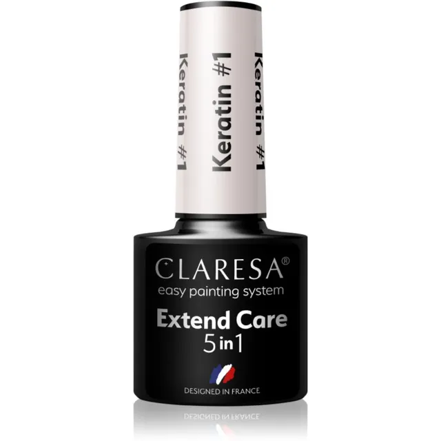 Claresa Extend Care 5 in 1 Keratin Aluslakk geelküünte geelile toitva toimega varjund #1 5 g