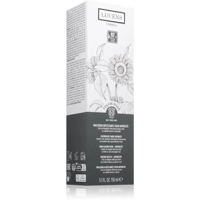 Kemon Group Lucens Umbria Kinnistav värvimask juustele varjund Grey Anthracite 150 ml