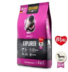 BELCANDO BASELINE EXPLORER kuivtoit koerale, kalaga, väikesed graanulid