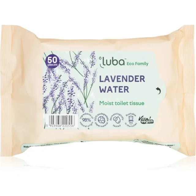 Luba ECO Family niisutatud tualettpaber Lavander 50 tk