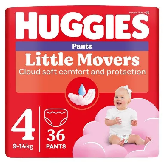 Huggies püksmähkmed Pants Little Movers 4 Girl 9-14kg 36tk