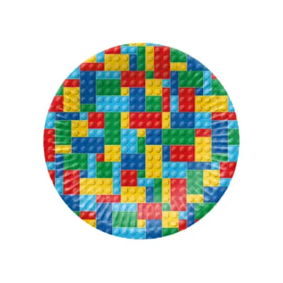 Pabertaldrikud Paw klotsid 18cm 8tk SS26