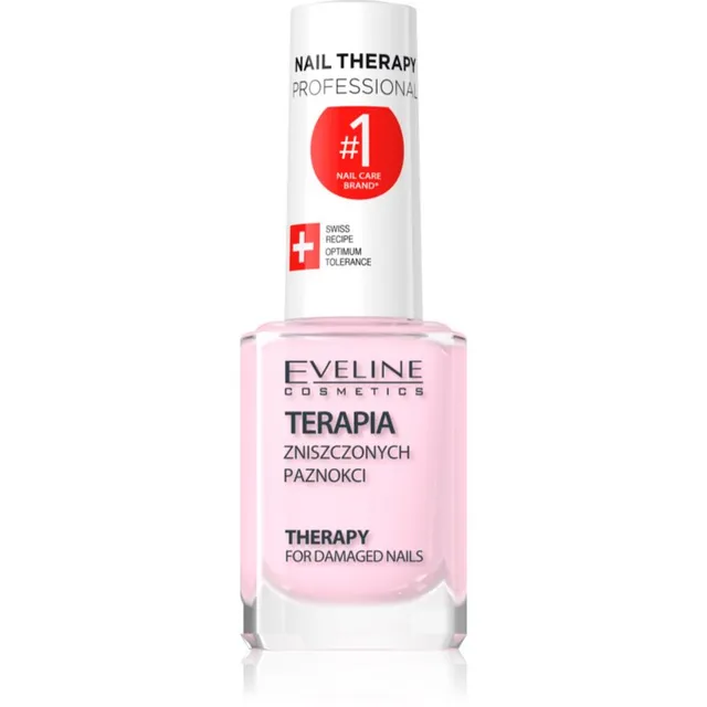 Eveline Cosmetics Nail Therapy Professional Tugevdav küünelakk habrastele ja kahjustatud küüntele keratiiniga 12 ml