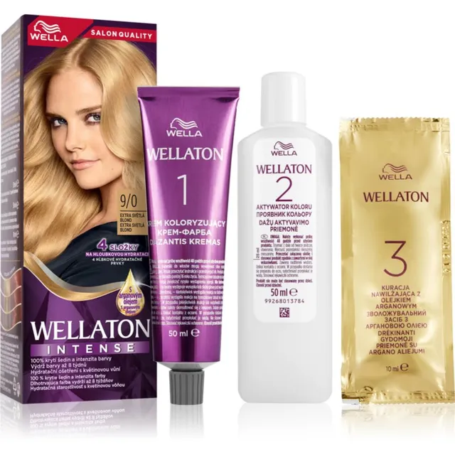Wella Wellaton Intense Püsijuuksevärv argaaniaõliga varjund 9/0 Very Light Blonde 1 tk
