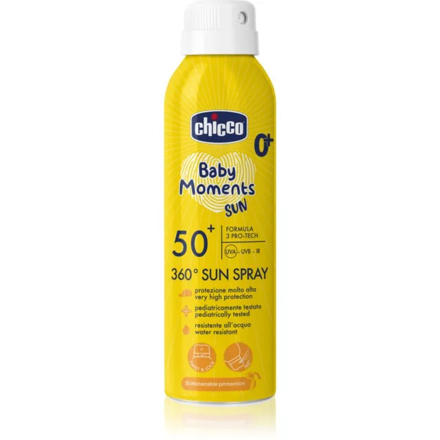 Chicco Baby Moments Sun Pihustatav päikesekaitse lastele 0 m+ 150 ml