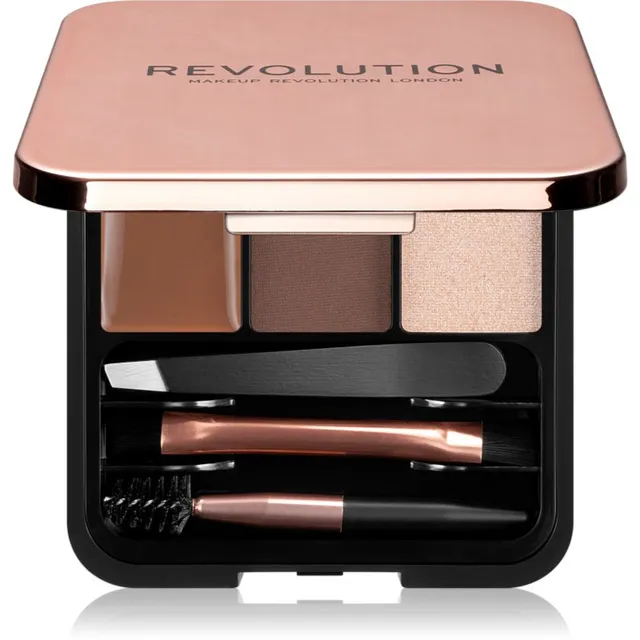 Revolution Brow Sculpt Kit Täiuslik komplekt kulmudele varjund Medium 2.2 g