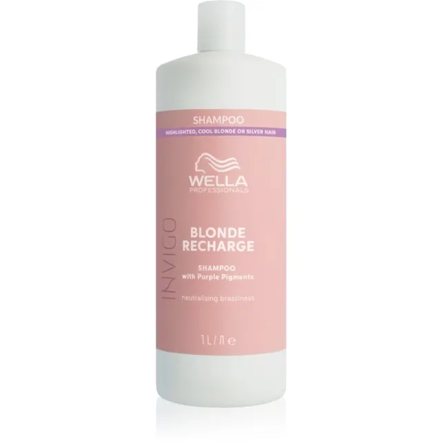 Wella Professionals Invigo Blonde Recharge Šampoon blondidele juustele kollaste toonide neutraliseerimiseks 1000 ml