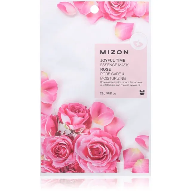 Mizon Joyful Time Rose Niisutav näo lehtmask pooride ahendamiseks 23 g