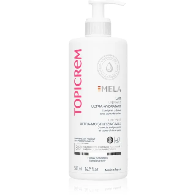 Topicrem MELA Unifying Ultra-Moisturizing Milk SPF15 Niisutuspiim pigmendilaikude vähendamiseks SPF 15 500 ml