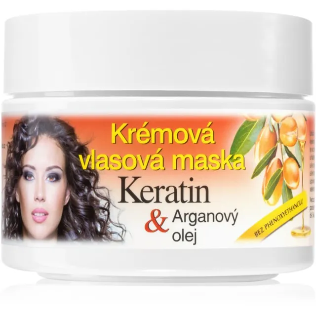 Bione Cosmetics Keratin + Argan Taastav mask juustele 260 ml