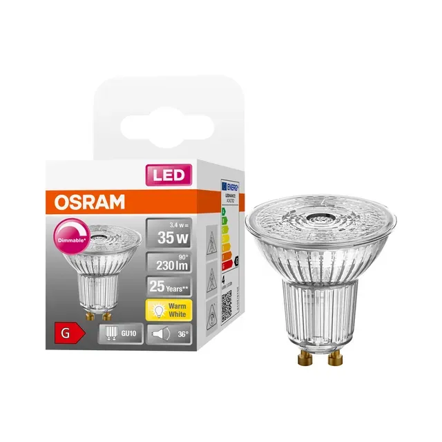 LED-lamp PAR16 35 DIM 3,4W GU10, OSRAM, 1 tk