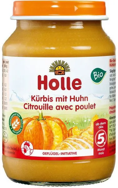 Kõrvitsapüree kanaga imikutele alates 5. elukuust, ökoloogiline