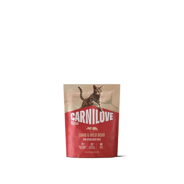Carnilove Active kuivtoit steriliseeritud kassile, lammas/metssiga, 400 g