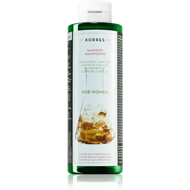Korres Cystine & Glycoprotein Šampoon juuste väljalangemise vastu naistele 250 ml