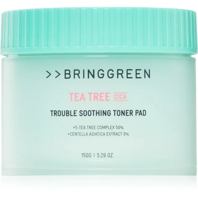 BRINGGREEN Tea Tree Cica Trouble Soothing Toner Pad toniseerivad padjad rahustavate efektidega 90 tk