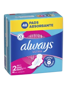 Always Ultra Long hügieenisidemed tiibadega suurus 2 (48 tk)