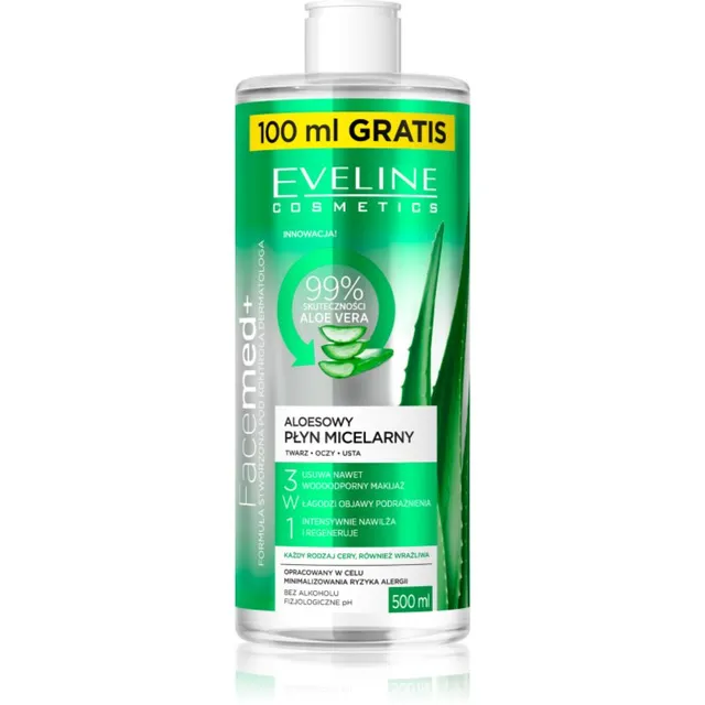 Eveline Cosmetics FaceMed+ Mitsellaarvesi aloe veraga 400 ml