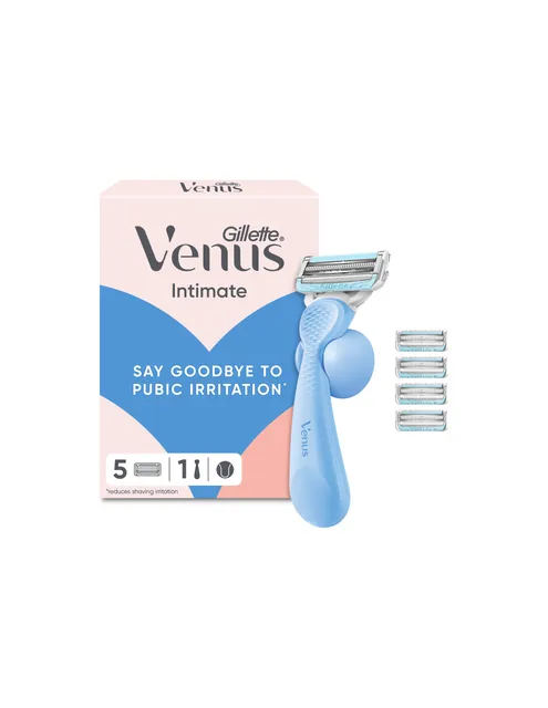 Gillette Venus Intimate raseerija + 5 vahetustera