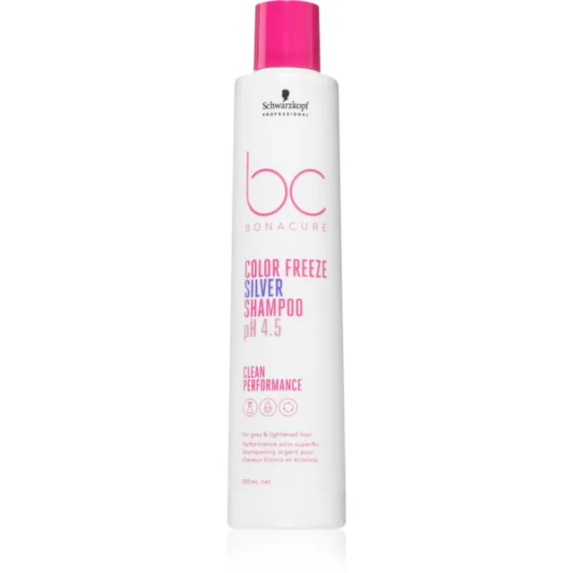 Schwarzkopf Professional BC Bonacure Color Freeze Silver Hõbešampoon blondidele ja triibutatud juustele 250 ml
