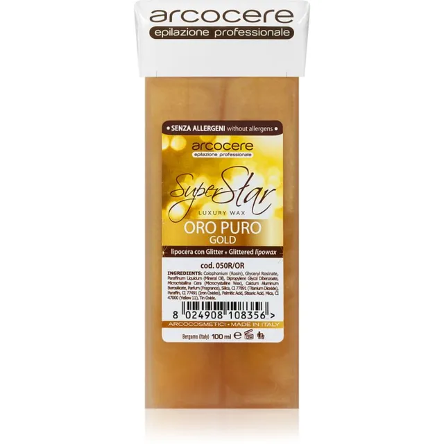 Arcocere Professional Wax Oro Puro Gold Karvaeemaldusvaha sädelusega täitepakend 100 ml