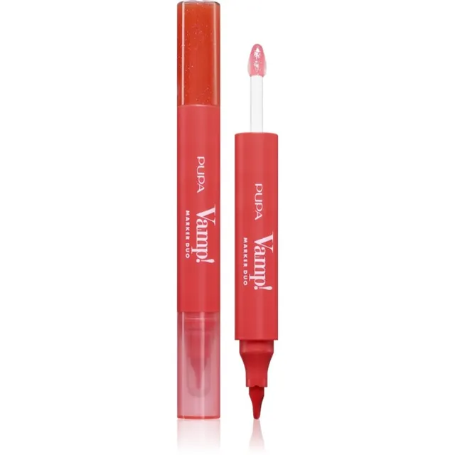 PUPA Milano Vamp! Lip Marker Duo Huulekorrektor sära andev varjund 003 Grape Juice 1.4 ml