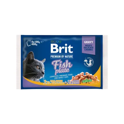 Kassitoitukompl. kalaga Brit Premium 4x100g