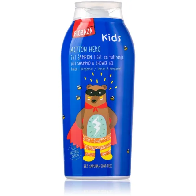 BIOBAZA Action Hero Dušigeel kehale ja juustele lastele 250 ml