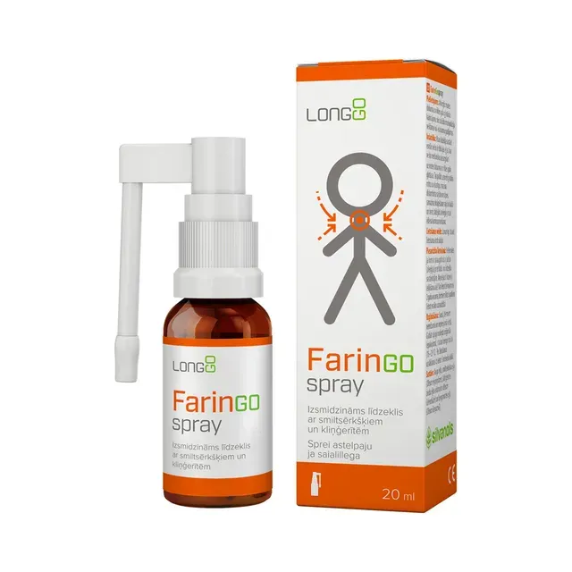 Sprei kurgu ja neelu põletiku raviks N1, FARINGO, 20ml