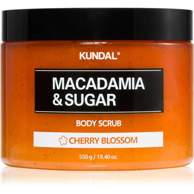 KUNDAL Macadamia & Sugar Cherry Blossom Suhkrukoorimine sheavõiga 550 g