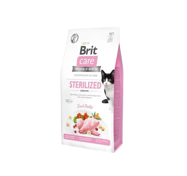 Brit Care Sterilized Sensitive kassi kuivtoit, küülik, 7 kg