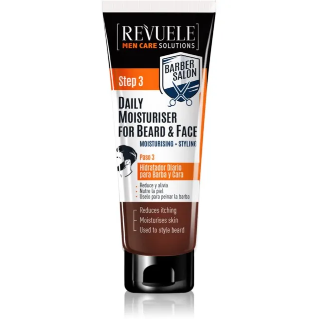 Revuele Men Care Solutions Barber Salon Niisutav kreem näole ja habemele 80 ml