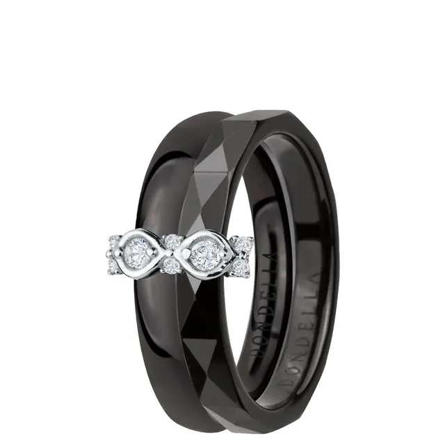 DONDELLA Ceramic Vega Black Ring (10.1mm) 18.5