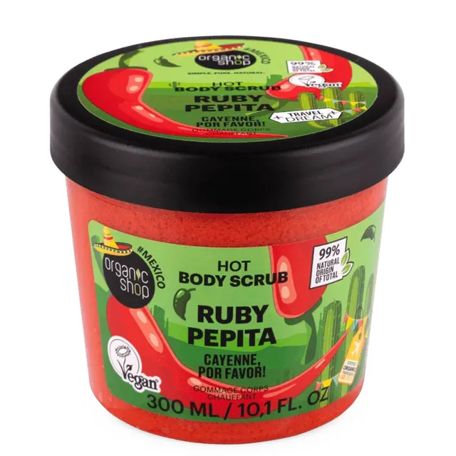 ORGANIC SHOP Ruby Peptia Hot Body Scrub 300ml