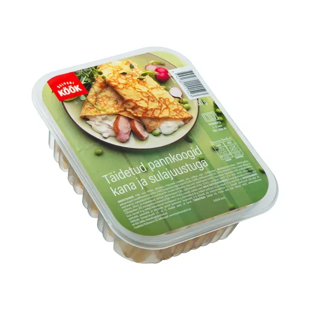 Täidetud pannkoogid kana ja sulajuustuga, SELVERI KÖÖK, 200g