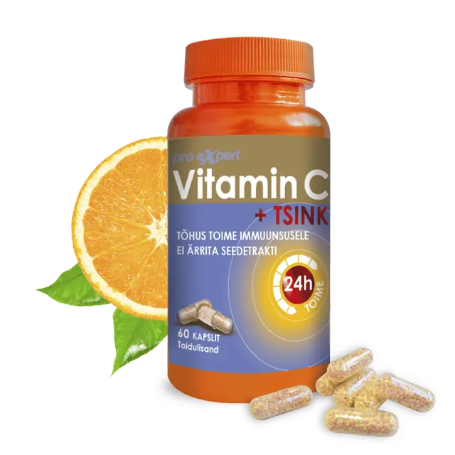 PRO EXPERT VITAMIIN C+TSINK KAPSLID N60