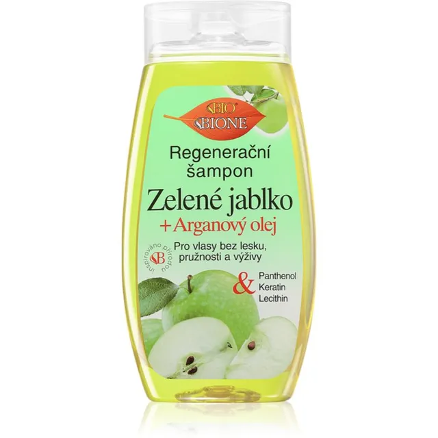 Bione Cosmetics Green Apple + Argan Oil Taastav šampoon 260 ml