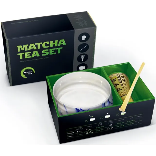 Matcha Tea Matcha Set Hiroki Kinkekomplekt joogi valmistamiseks